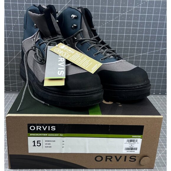 Orvis Encounter Wading Boot Felt Bottom Men's Sz. 15 US NEW~ Sandstone Sz 47 EU - Picture 4 of 8
